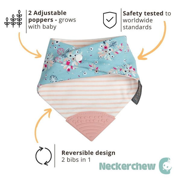 Botanical Bloom Neckerchew - Teething Dribble Bib