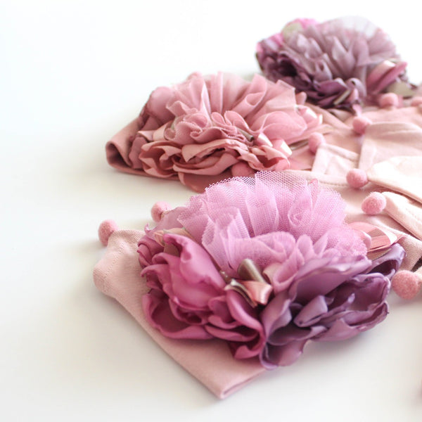 Cotton Crown Headband. Big Flower Decor