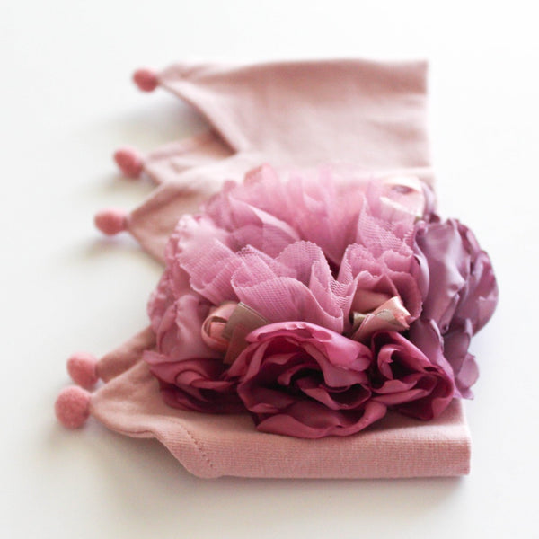 Cotton Crown Headband. Big Flower Decor