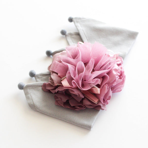 Cotton Crown Headband. Big Flower Decor