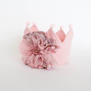 Cotton Crown Headband. Big Flower Decor