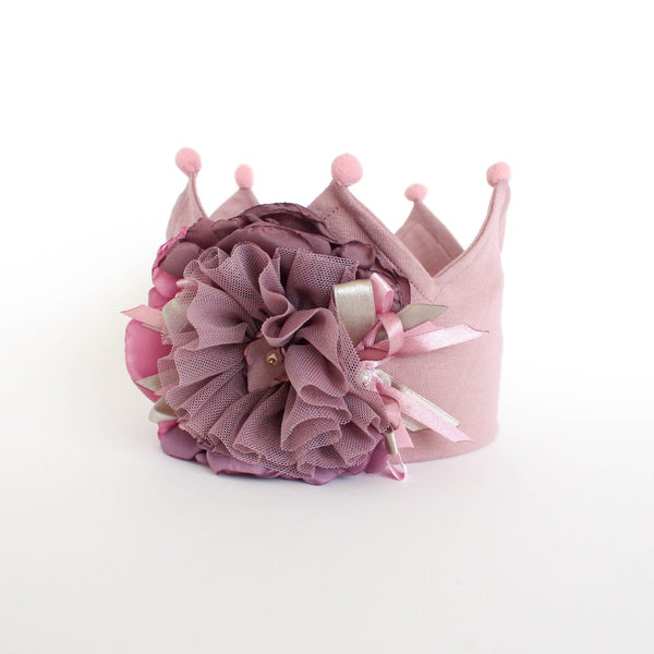 Cotton Crown Headband. Big Flower Decor