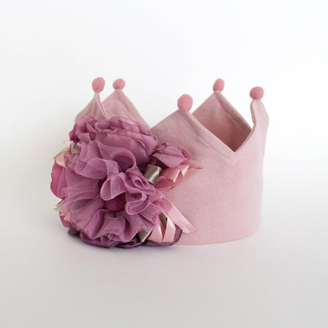 Cotton Crown Headband. Big Flower Decor