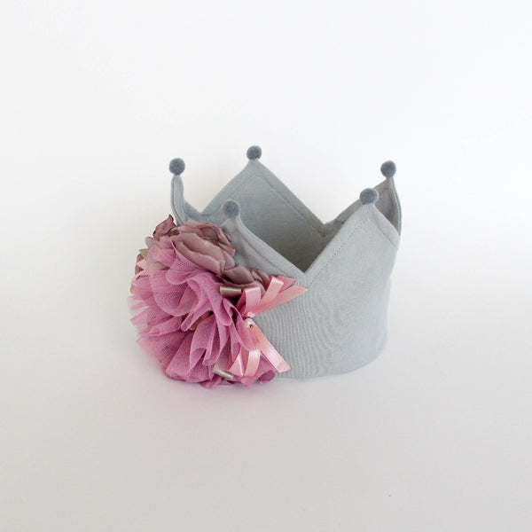 Cotton Crown Headband. Big Flower Decor