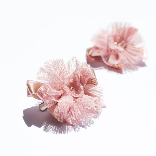 Tulle Flower Hair Clip