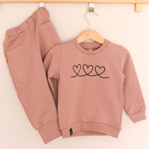 3 Hearts Tracksuit. Ash Lilac