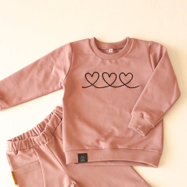 3 Hearts Tracksuit. Ash Lilac