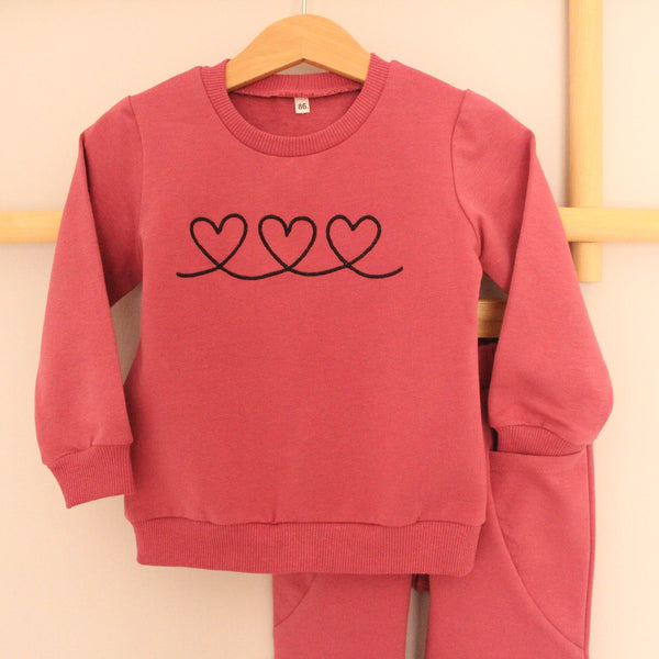 3 Hearts Tracksuit. Faded Cyclamen