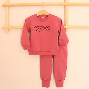 3 Hearts Tracksuit. Faded Cyclamen