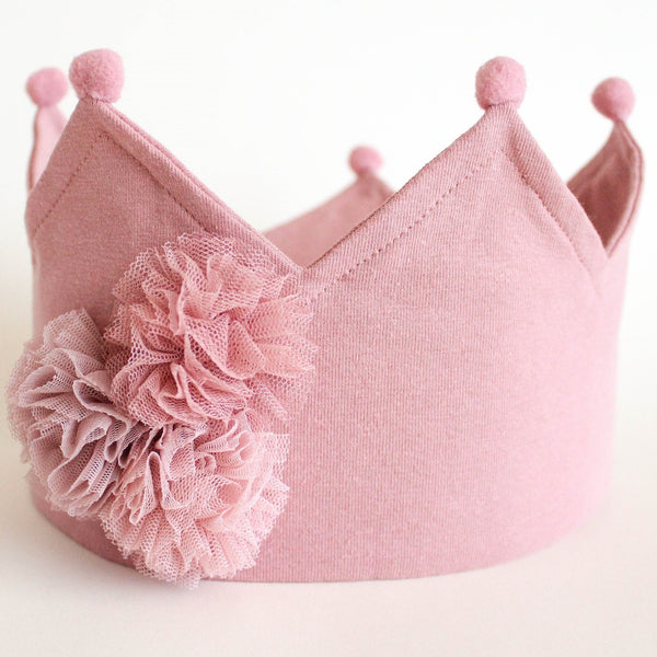 Cotton Crown Headband. Tulle Flowers