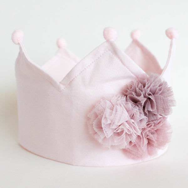 Cotton Crown Headband. Tulle Flowers