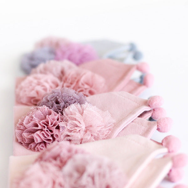 Cotton Crown Headband. Tulle Flowers