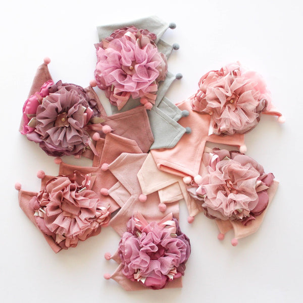 Cotton Crown Headband. Big Flower Decor