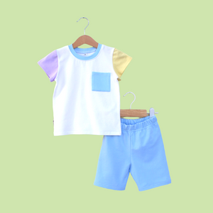 T-shirt & Shorts Set Pastel Blue