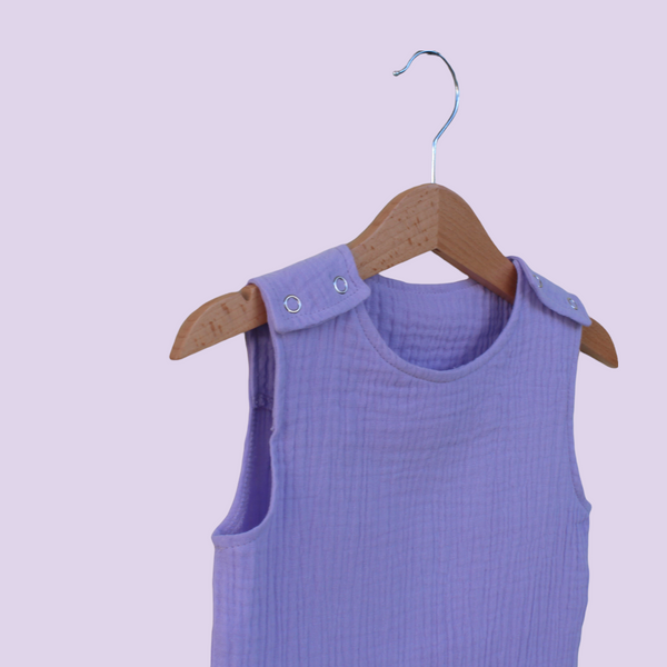 Muslin Tank Top & Shorts Set. Lilac