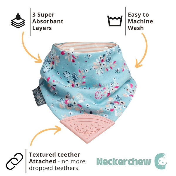 Botanical Bloom Neckerchew - Teething Dribble Bib