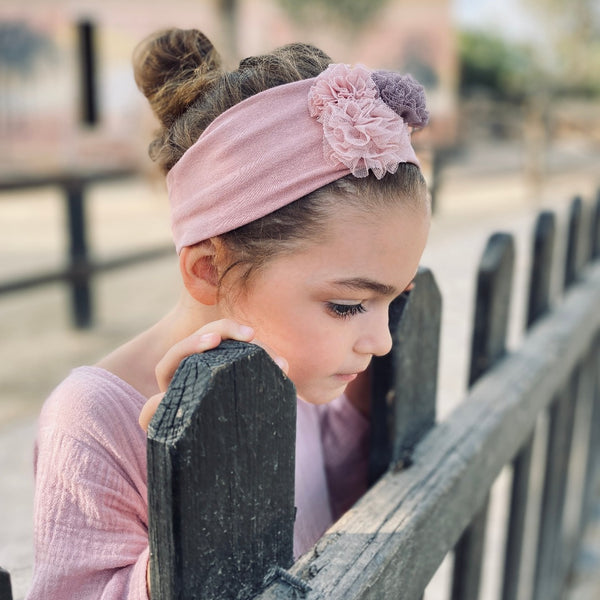 Headband with Tulle Flowers