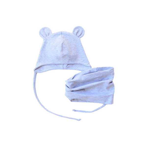 Baby Bear Beanie & Tube Scarf Set. Up to 2 Years.