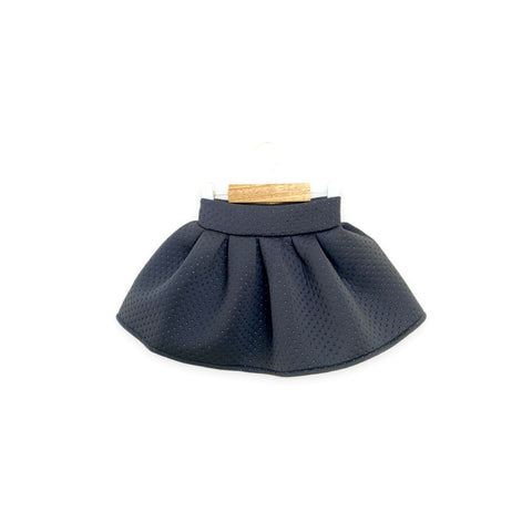 Neoprene Ruffle Skirt. Black