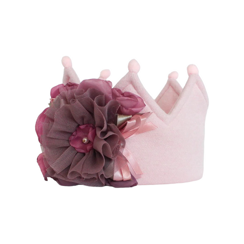 Merino Wool Crown Headband. Big Flower Decor