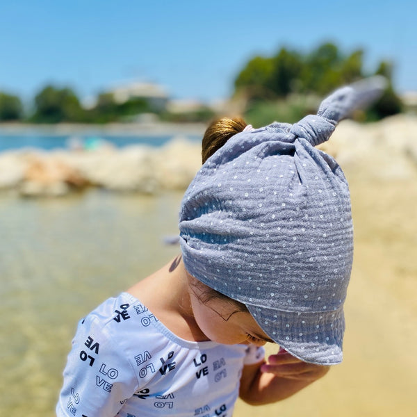 Muslin Summer Headscarf with a Visor