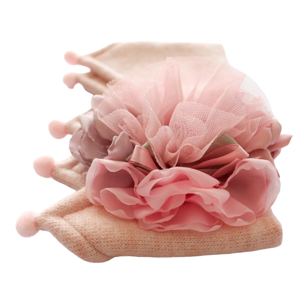 Merino Wool Crown Headband. Big Flower Decor