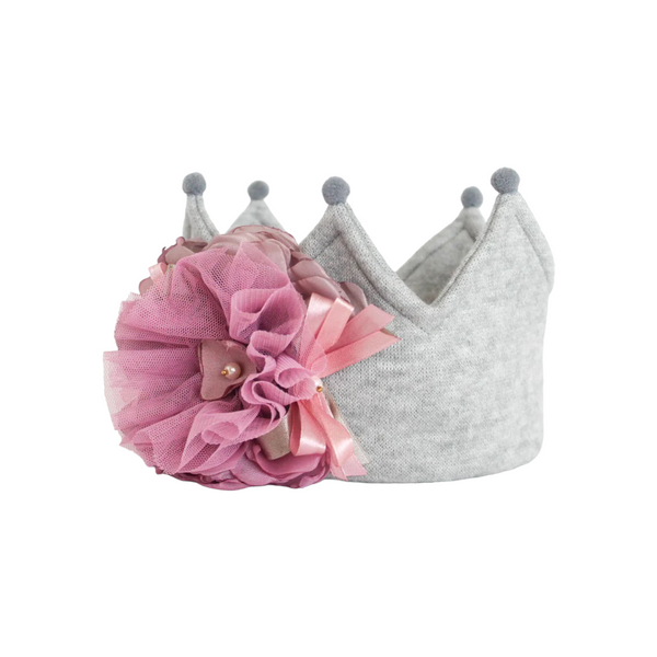 Merino Wool Crown Headband. Big Flower Decor