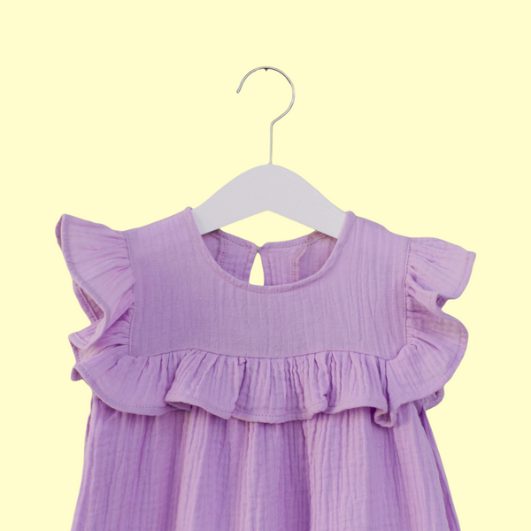 Muslin Summer Dress. Lilac