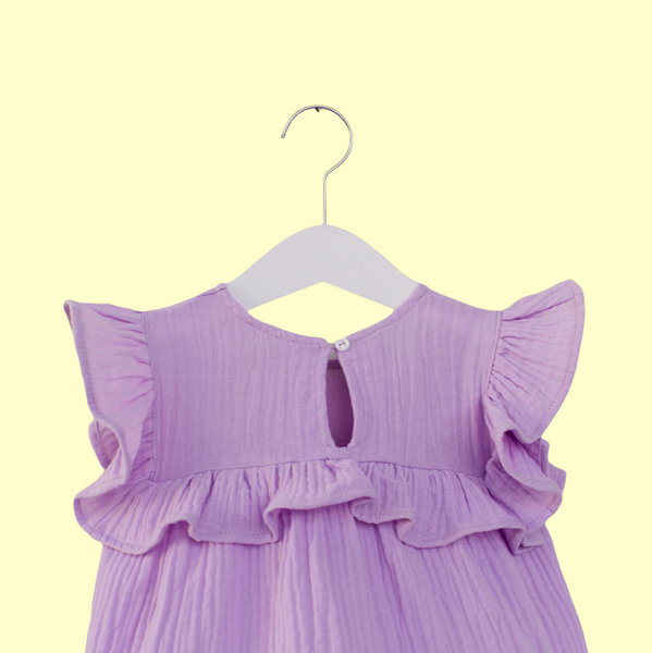 Muslin Summer Dress. Lilac