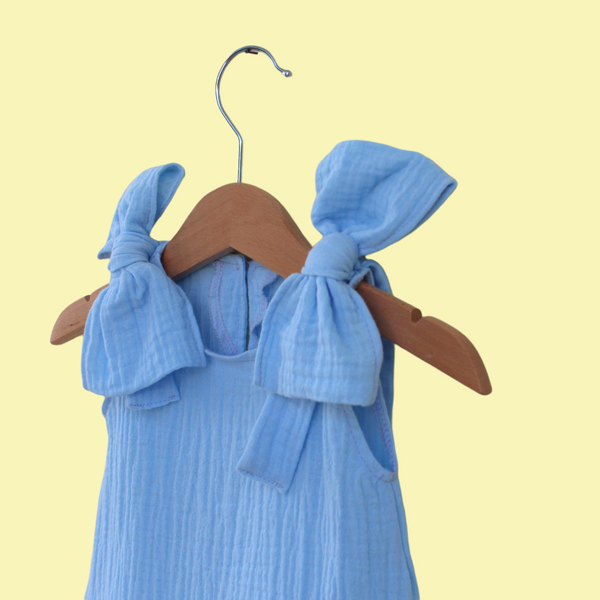 Muslin Summer Dress. Blue