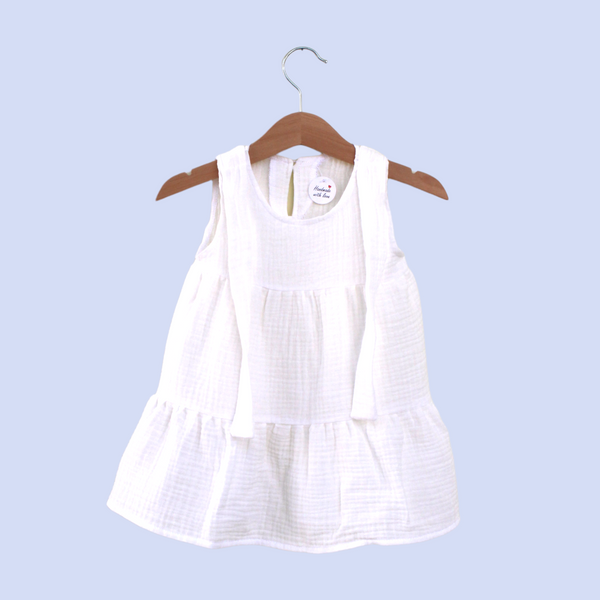 Muslin Summer Dress. White